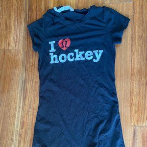 I heart Hockey Lululemon athletic Tee Shirt